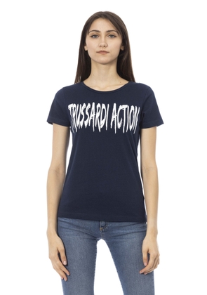 Trussardi Action Blue Cotton Tops & T-Shirt - XS