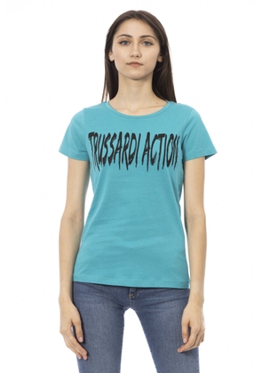 Trussardi Action Light-blue Cotton Tops & T-Shirt - XXL