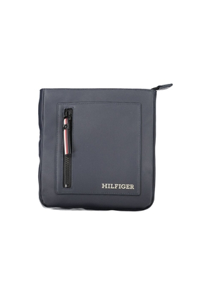 Chic Blue Shoulder Bag with Contrasting Details