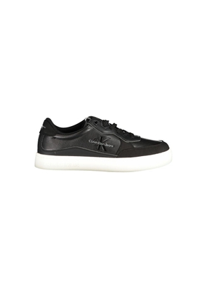 Sleek Black Sports Sneakers with Contrast Details - EU40/US7