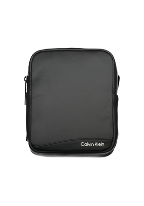 Sleek Black Recycled Polyester Shoulder Bag