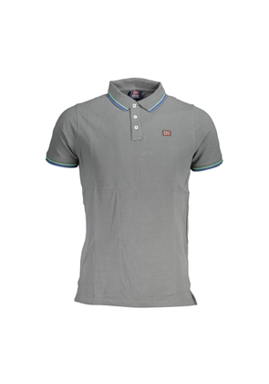 Brown Cotton Men Polo Shirt - M