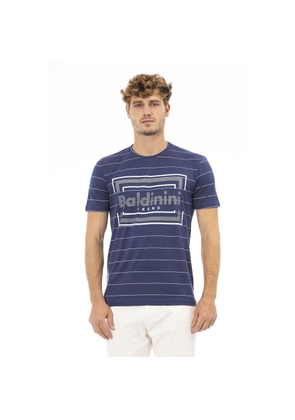 Baldinini Trend Blue Cotton T-Shirt - L
