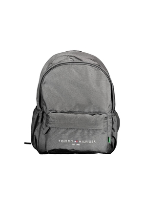 Black Polyester Men Backpack
