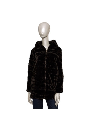 Black Polyester Jackets & Coat - S