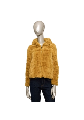 Yellow Polyester Jackets & Coat - S