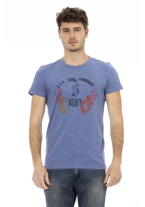 Trussardi Action Blue Cotton T-Shirt - M