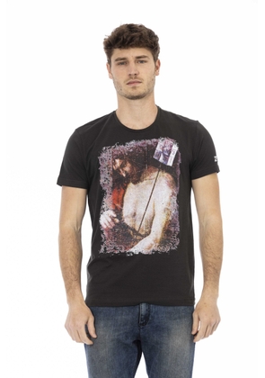 Trussardi Action Black Cotton T-Shirt - S