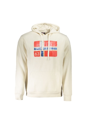 White Cotton Men Sweater - XXL