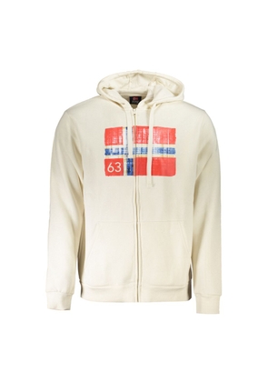 White Cotton Men Sweater - XL