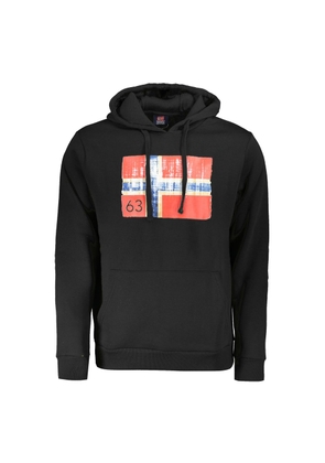 Black Cotton Men Sweater - XL