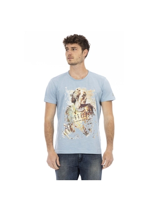 Trussardi Action Light Blue Cotton T-Shirt - S