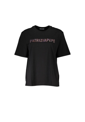 Chic Rhinestone Crew Neck Tee - XS