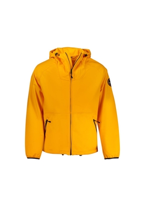 Orange Polyester Men Jacket - M