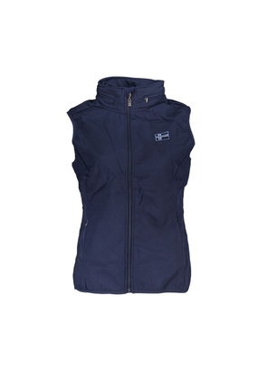 Blue Polyester Jackets & Coat - L