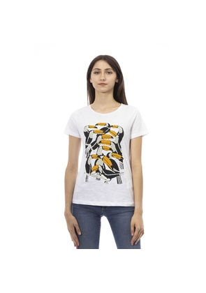 Trussardi Action White Cotton Tops & T-Shirt - XS