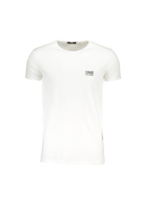 Cavalli Class White Cotton T-Shirt - S