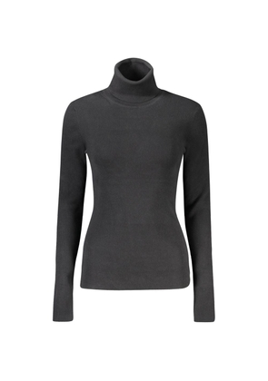 Black Cotton Women Sweater - XS