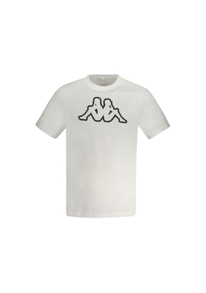 White Cotton Men T-Shirt - S