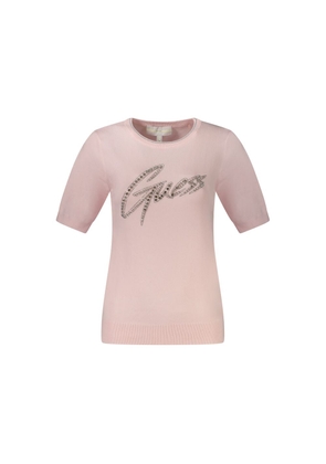 Pink Viscose Women Sweater - XS