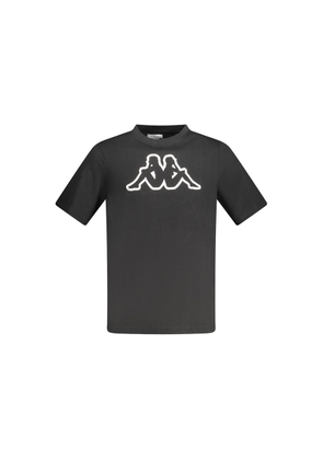 Black Cotton Men T-Shirt - S