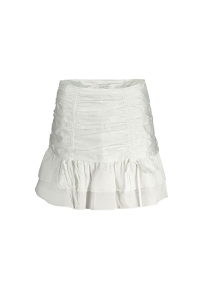 White Cotton Women Skirt - XS
