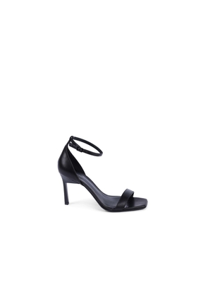 Calvin Klein Black Leather Stiletto Heel Sandals - EU41/US11