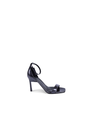 Calvin Klein Black Leather Stiletto Heel Sandals - EU41/US11