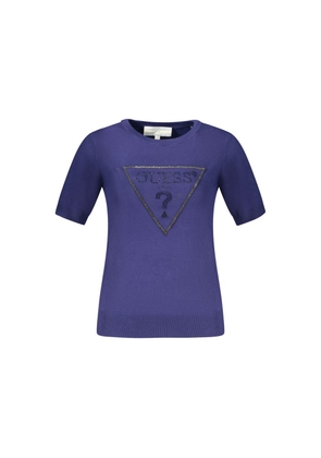 Blue Viscose Women Sweater - XS