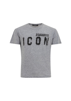 Sleek Gray Cotton Tee for Stylish Men - XS