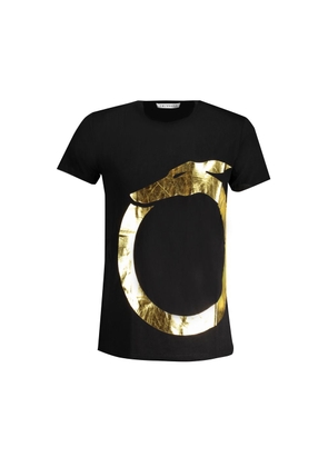 Black Cotton T-Shirt - S