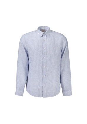 Blue Linen Men Shirt - XL