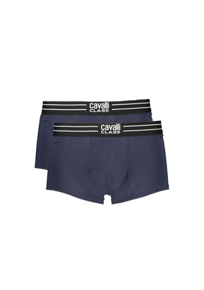 Blue Cotton Men Boxer - S