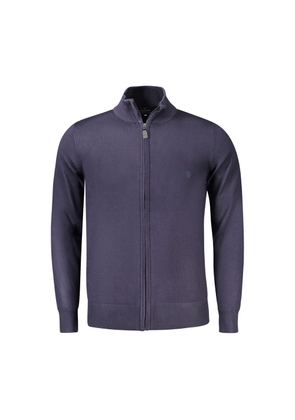 Blue Viscose Men Sweater - M