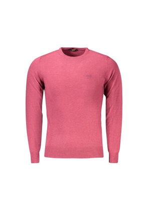 Red Viscose Men Sweater - M