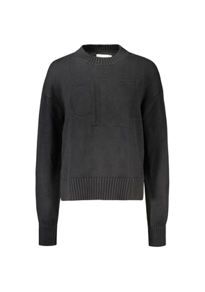 Black Cotton Women Sweater - XL