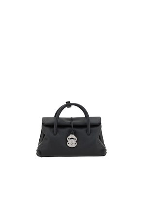 Zanellato Black Calf Leather Bos Taurus Shoulder Bag