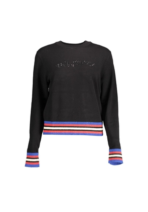 Black Polyester Sweater - L