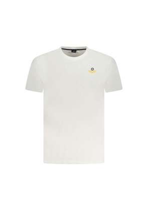 White Cotton Men T-Shirt - S