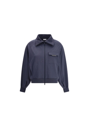 Brunello Cucinelli Blue Cotton Bomber - M