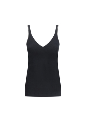 Brunello Cucinelli Black Cotton Top - XS