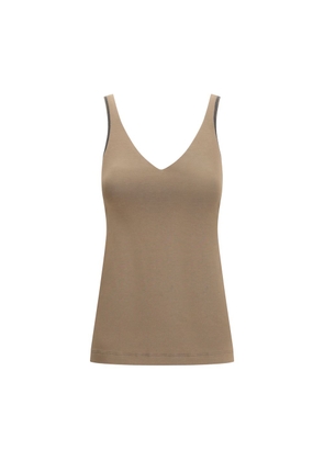 Brunello Cucinelli Brown Cotton Top - M