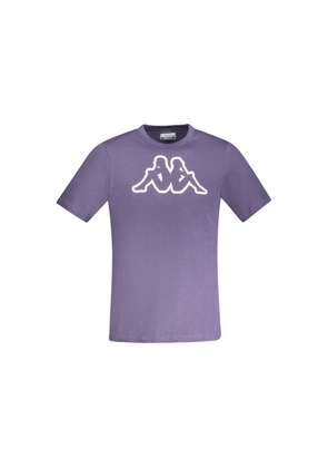 Blue Cotton Men T-Shirt - S