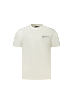White Cotton Men T-Shirt - M