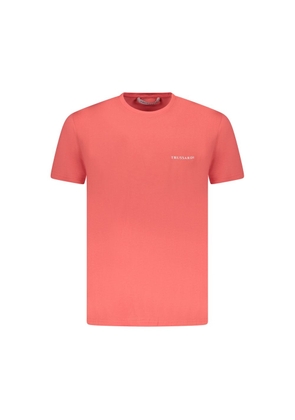 Pink Cotton Men T-Shirt - L