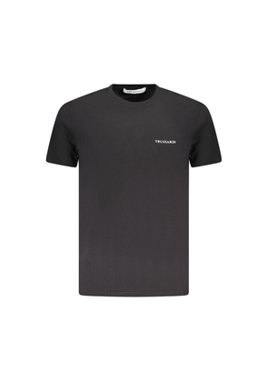 Black Cotton Men T-Shirt - L