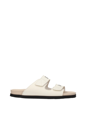 Beige Leather Slippers Sandals - EU40/US7