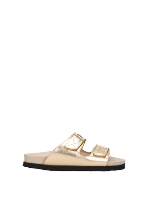 Gold Leather Slipper - EU36/US6
