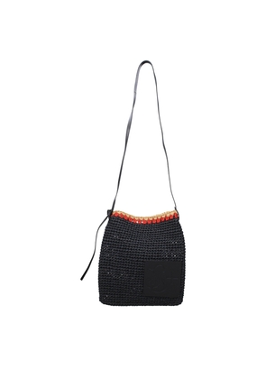 Jil Sander Black Raffia Crossbody Bags