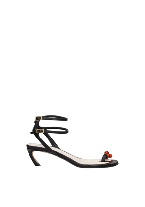 Black Leather Sandal - EU38/US8